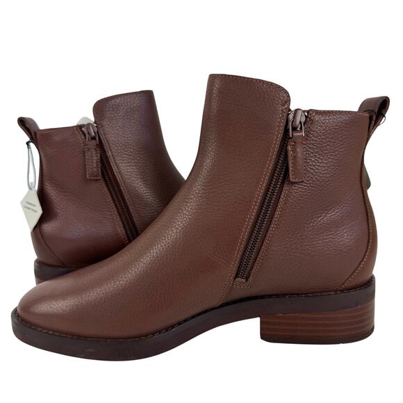 COLE HAAN RIVER WATERPROOF CHELSEA‎ BOOTIES IN SEQUOIA LEATHER NWOB SIZE 8B - Picture 6 of 14